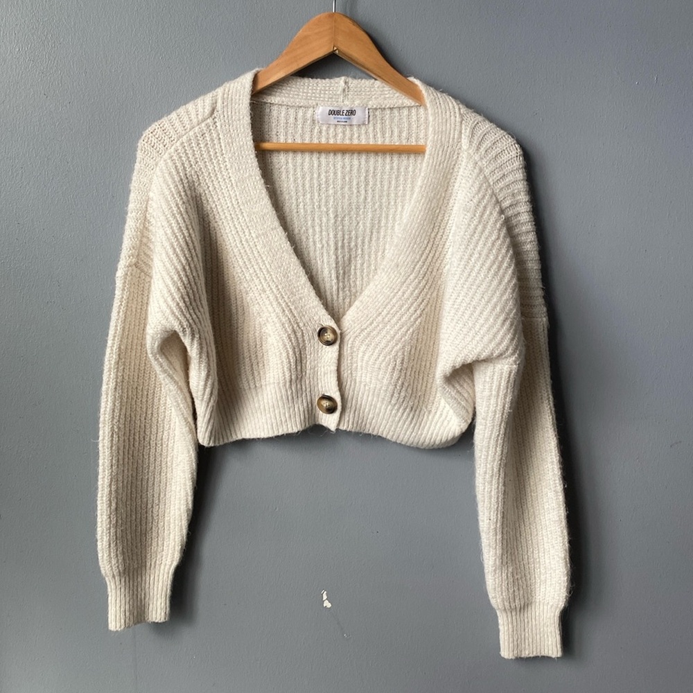 Cropped Button Up Cardigan